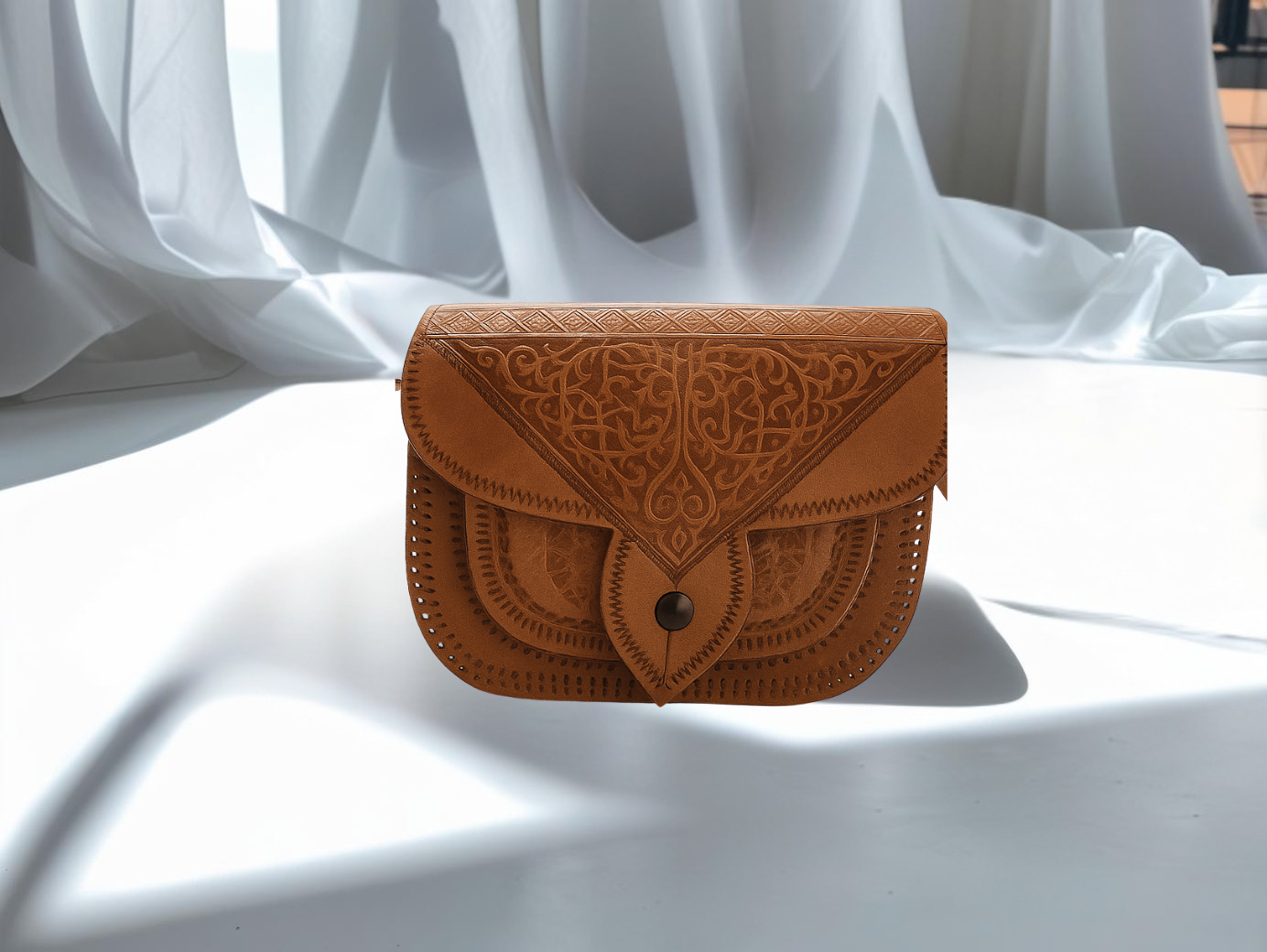 Real Leather Handmade Moroccan Shoulder Bag - MODE & MUSE